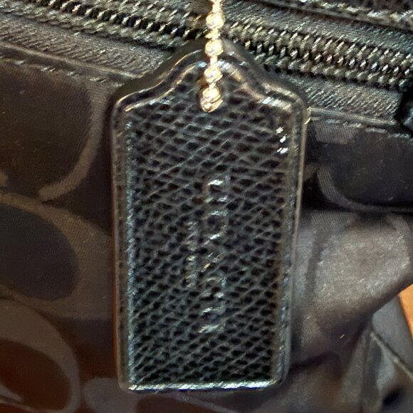 Coach Demi Bag Signature Jacquard Crossbody Black Leather Trim Silver Hardware - Picture 9 of 16